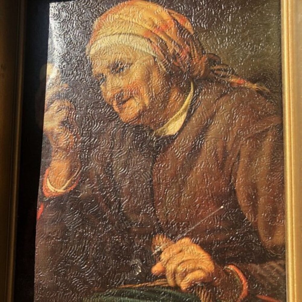 Vintage Hendrick Bloemaert Lithograph The Egg Seller 8”x10” Reproduction